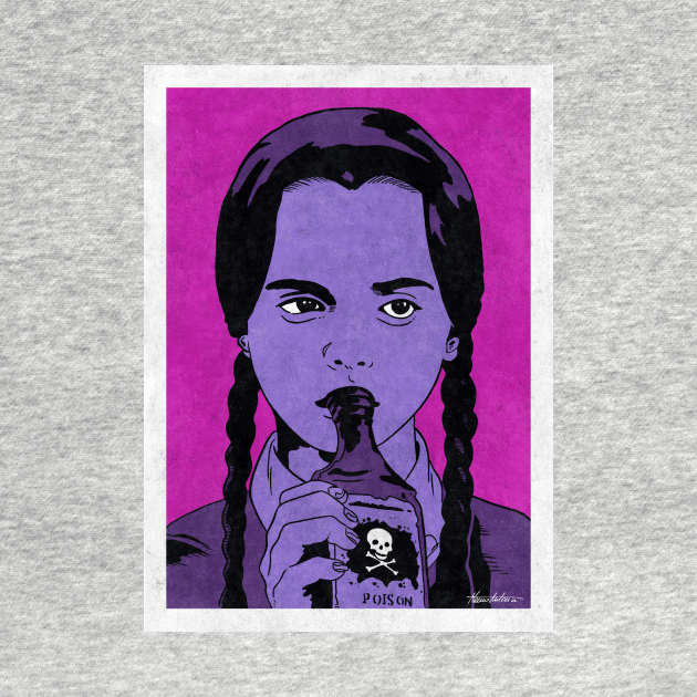 WEDNESDAY - The Addams Family (Pop Art) by Famous Weirdos